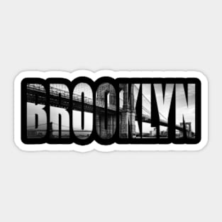 Brooklyn Shirt - Brooklyn Bridge NYC Cityscape T-Shirts Sticker